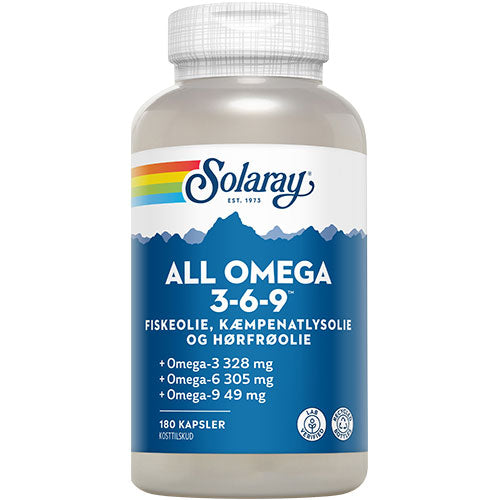 Solaray All Omega 3-6-9 | 180 kapsler fra Solaray på Mecindo.dk