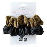KooShoo Hår Scrunchie Black Olive 2 Stk - Øko & Plastikfri - 2 Stk fra KooShoo på Mecindo.dk