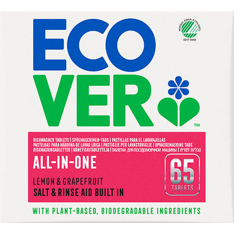 Ecover Opvasketabs All In One | 65 tabletter fra Ecover på Mecindo.dk