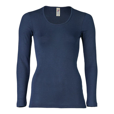 Engel Natur Bluse Merinould & Silke Navy | Str. 34/36 fra Engel Natur på Mecindo.dk