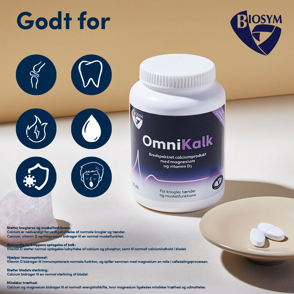 Biosym Omnikalk | 360 Tabl. fra Biosym på Mecindo.dk