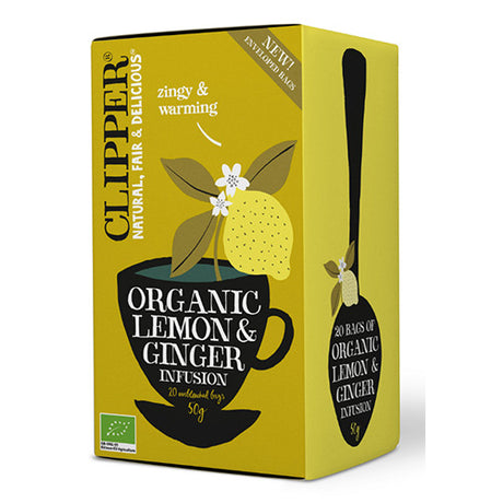 Clipper Citron & Ingefaer Te Økologisk | 20 br fra Clipper på Mecindo.dk