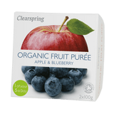 Clearspring Frugtpuré Økologisk 200 g | Æble & Blåbær fra Clearspring på Mecindo.dk