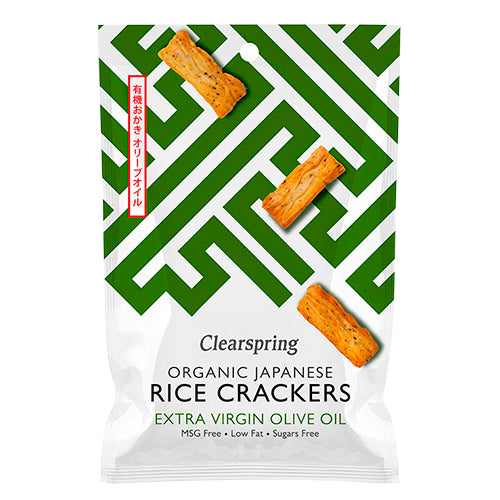 Clearspring Rice Crackers Med Olivenolie | 50 gr fra Clearspring på Mecindo.dk