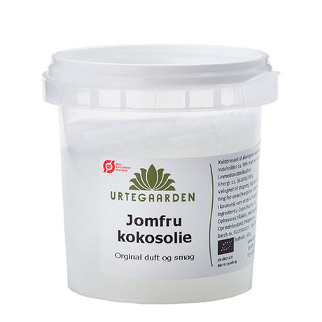 Urtegaarden Kokosolie Jomfru Økologisk | 100 gr fra Urtegaarden på Mecindo.dk