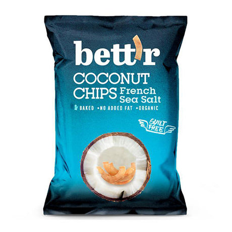 bett'r Bettr Kokoschips Med Havsalt, Økologisk | 40 gr fra bett'r på Mecindo.dk