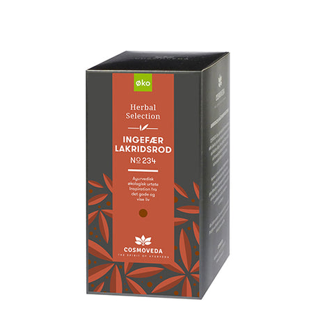 Cosmoveda Ingefaer Lakridsrod Te Økologisk | 25 br fra Cosmoveda på Mecindo.dk