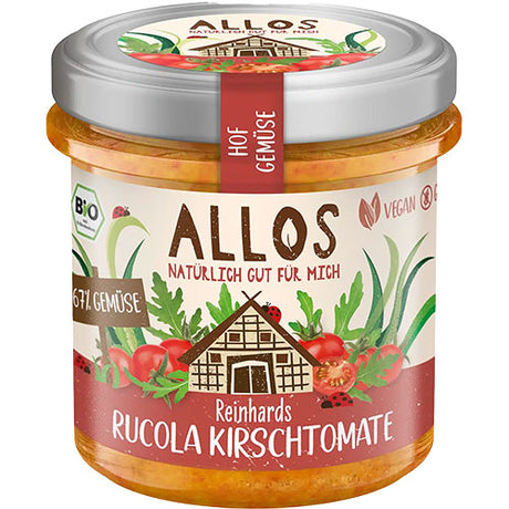Allos Smørepålaeg Rucola And Cherry Tomat Økologisk Farm Vegetables | 135 gr fra Allos på Mecindo.dk