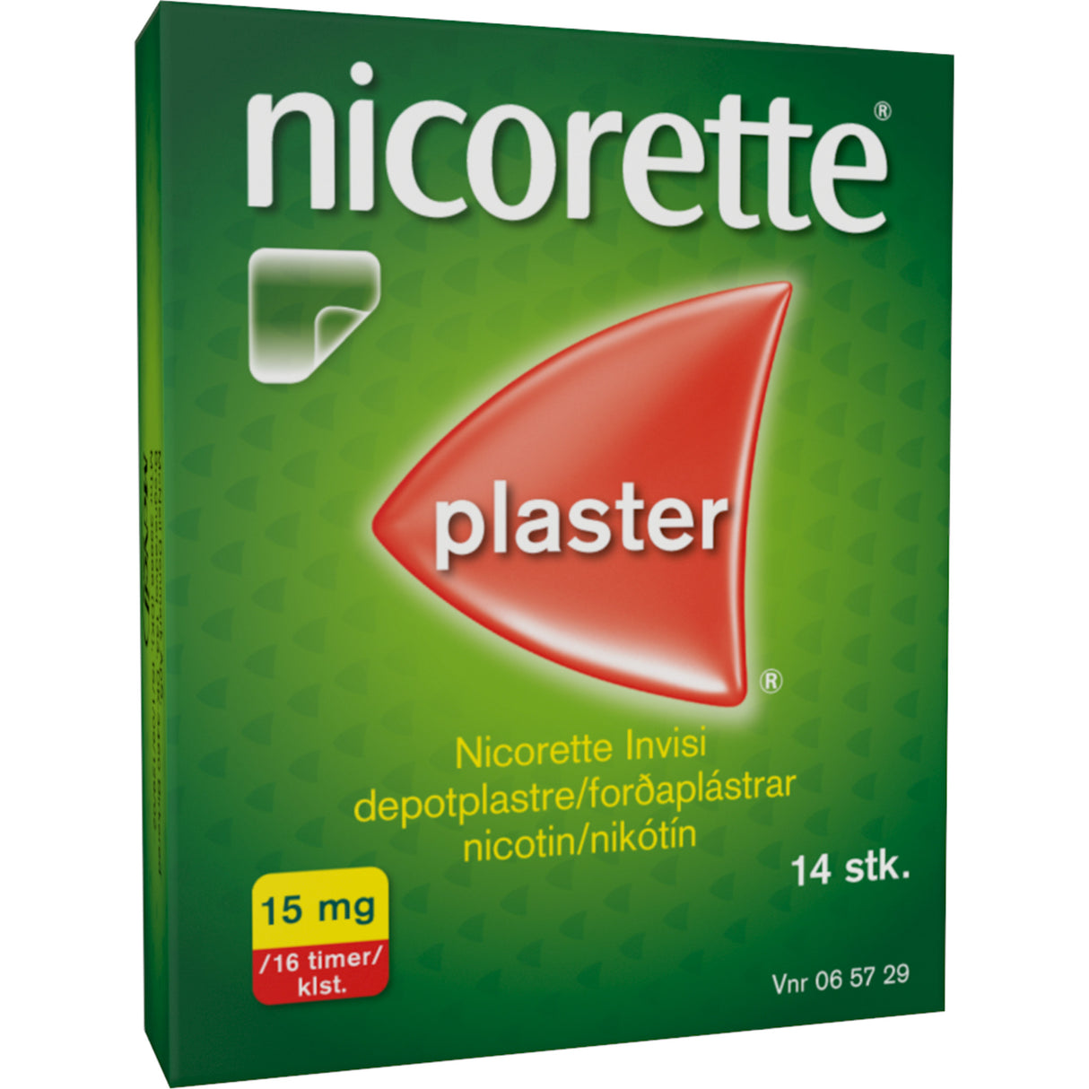 Nicorette Invisi Depotplastre 15 mg fra Nicorette på Mecindo.dk