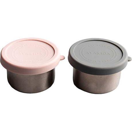 AYA&IDA Snack Container | Dark Grey/soft Rose fra AYA&IDA på Mecindo.dk