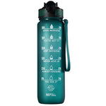 Motivational Bottle Motivationsflaske 1 Liter | Grøn