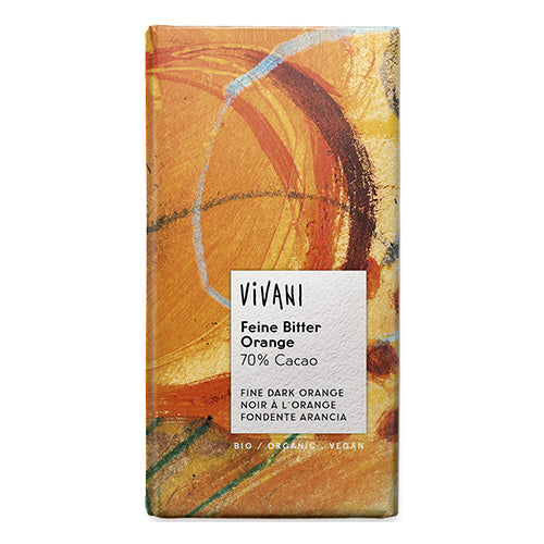 Vivani Mørk Chokolade Med Appelsin | 100 gr fra Vivani på Mecindo.dk