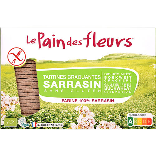 Le pain des fleurs Knaekbrød Boghvede Glutenfri Økologisk | 300 gr fra Le pain des fleurs på Mecindo.dk