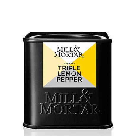 Mill & Mortar Triple Lemon Pepper Økologisk | 50 gr fra Mill & Mortar på Mecindo.dk