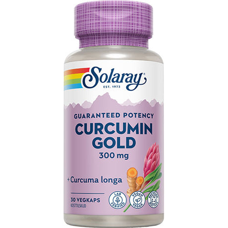Solaray Curcumin Gold | 30 kapsler fra Solaray på Mecindo.dk