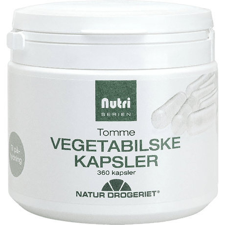 Natur-Drogeriet Vegetabilske Kapsler Tomme | 360 kapsler fra Natur-Drogeriet på Mecindo.dk