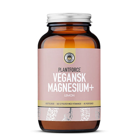 Plantforce Vegansk Magnesium + Lemon | 160 gr fra Plantforce på Mecindo.dk