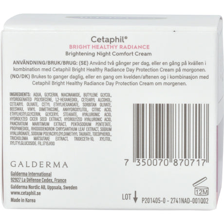 Cetaphil Brightening Night Comfort Cream | 50 gr fra Cetaphil på Mecindo.dk