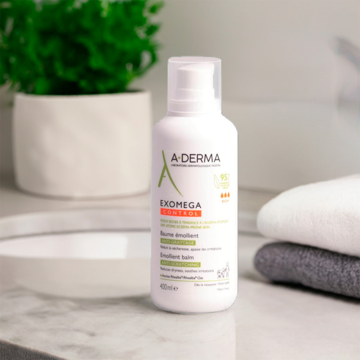 A-Derma Exomega Control Balm | 400 ml fra A-Derma på Mecindo.dk