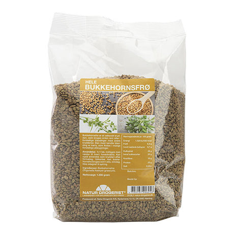 Natur-Drogeriet Bukkehornsfrø Hele | 1 kg fra Natur-Drogeriet på Mecindo.dk