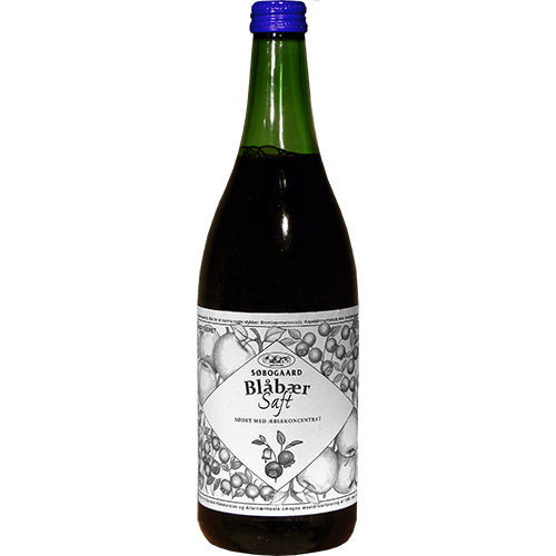 Søbogaard Blåbaersaft Sødet M. AEble Ø | 73 cl fra Søbogaard på Mecindo.dk