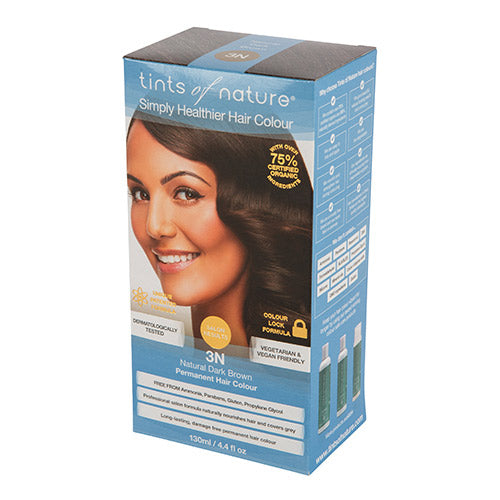 Tints of nature Permanent Hårfarve 3n Dark Brown | 130 ml fra Tints of nature på Mecindo.dk