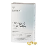 Porsano Omega-3 Fiskeolie | 60 kapsler fra Porsano på Mecindo.dk