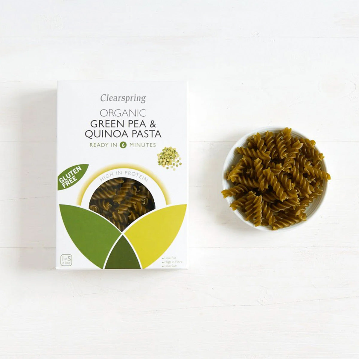 Clearspring AErter & Quinoa Fusilli Pasta | 250 gr fra Clearspring på Mecindo.dk