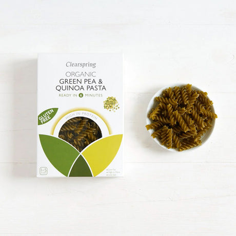 Clearspring AErter & Quinoa Fusilli Pasta | 250 gr fra Clearspring på Mecindo.dk