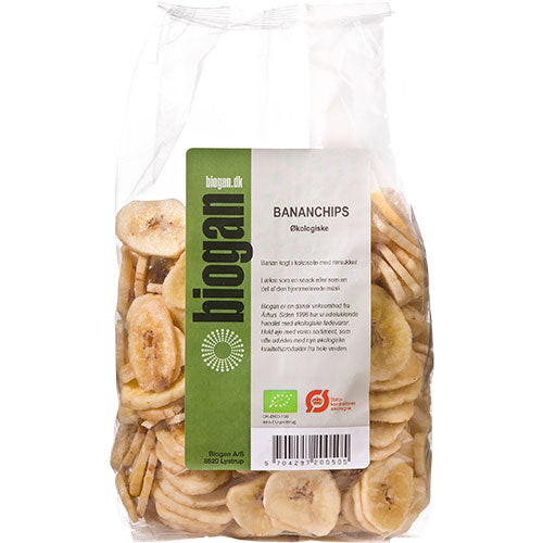 Biogan Økologiske Bananchips | 400 gr fra Biogan på Mecindo.dk