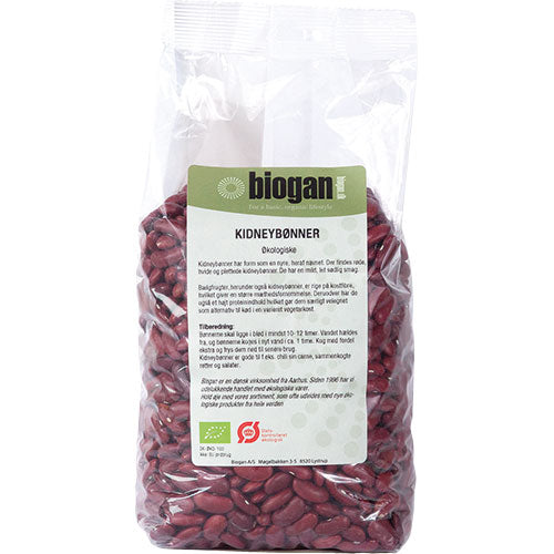 Biogan Økologiske Kidney Bønner | 1 kg fra Biogan på Mecindo.dk