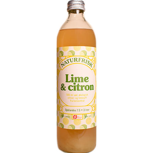 Naturfrisk Lime & Citron saft Økologisk | 500 ml