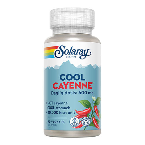Solaray Cool Cayenne | 90 kapsler fra Solaray på Mecindo.dk