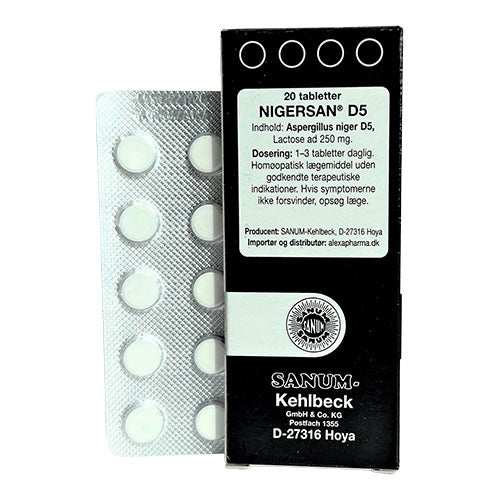 Sanum Nigersan Tabletter D5 | 20 Tabl. fra Sanum på Mecindo.dk