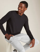 Boody Men´s Long Sleeve Crew Neck T-shirt Sort | Str. Xl fra Boody på Mecindo.dk