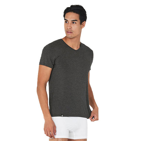 Boody Men´s V-neck T-shirt Dark Marl | Str. S fra Boody på Mecindo.dk