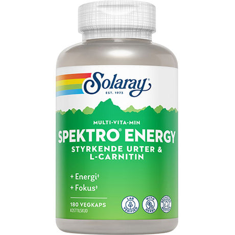 Solaray Spektro Energy | 180 kapsler fra Solaray på Mecindo.dk