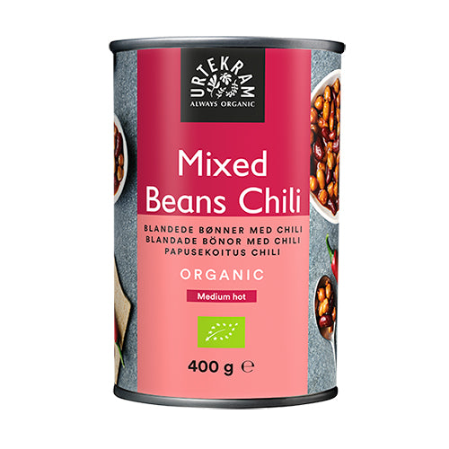 Urtekram Mixed Beans Chili Økologisk | 400 gr fra Urtekram på Mecindo.dk