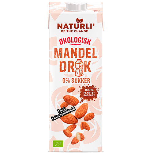 Naturli Mandeldrik Usødet Økologisk | 1 liter fra Naturli på Mecindo.dk