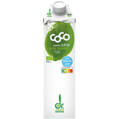 Dr. Antonio Martins Kokosjuice Økologisk | 1 ltr fra Dr. Antonio Martins på Mecindo.dk