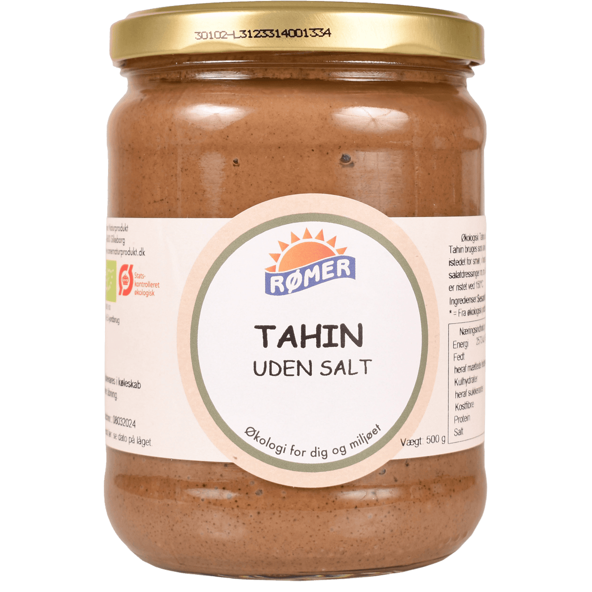 Rømer Tahin Uden Salt Økologisk | 500 g fra Rømer på Mecindo.dk
