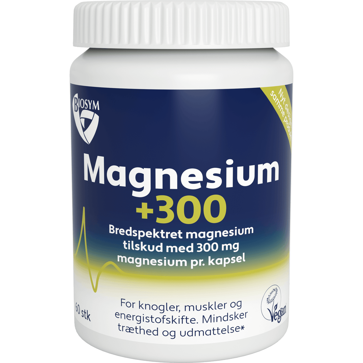 Biosym Magnesium +300 | 60 kapsler fra Biosym på Mecindo.dk