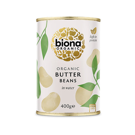 Biona Organic Butter Beans Økologisk | 400 gr fra Biona Organic på Mecindo.dk