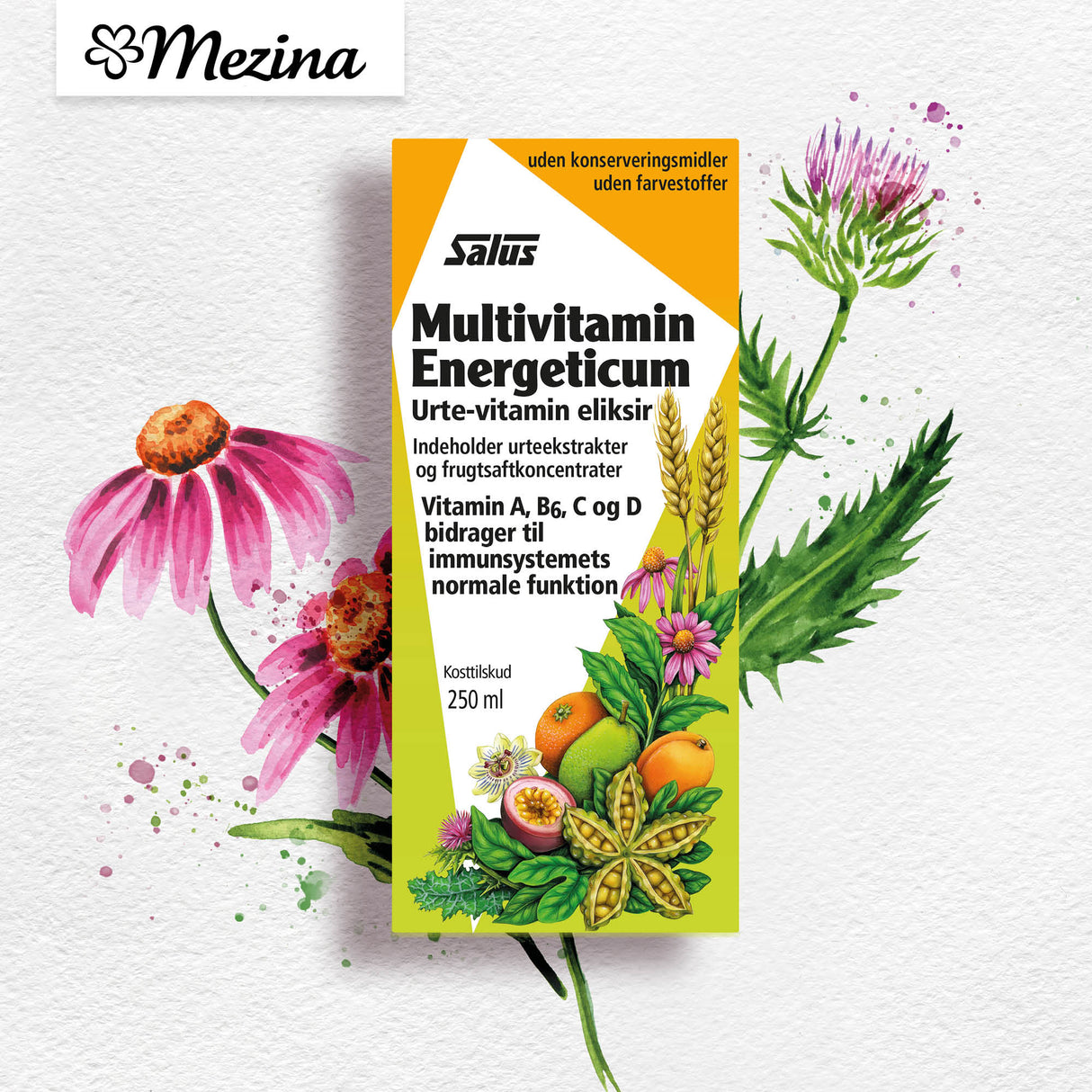 Salus Multivitamin Energeticum Eliksir | 250 ml fra Salus på Mecindo.dk