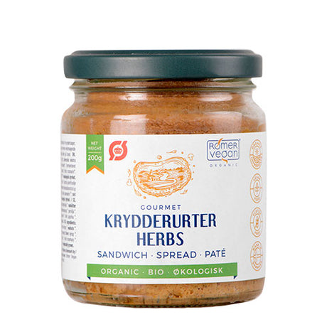 Rømer Vegansmørepålaeg Krydderurter Økologisk | 200 gr fra Rømer på Mecindo.dk