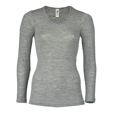 Engel Natur Bluse Merinould & Silke Light Grey | Str. 34/36 fra Engel Natur på Mecindo.dk