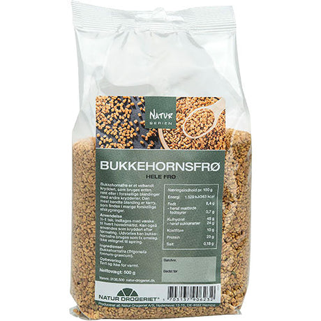 Natur-Drogeriet Bukkehornsfrø Hele | 500 gr fra Natur-Drogeriet på Mecindo.dk