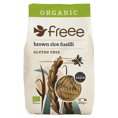 Doves Farm Organic Brun Ris Fusilli Skruer Gl. Fri Doves Økologisk | 500 gr fra Doves Farm på Mecindo.dk