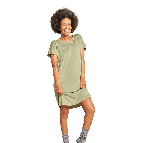 Boody Goodnight Nightdress Sage | Str. Xl fra Boody på Mecindo.dk