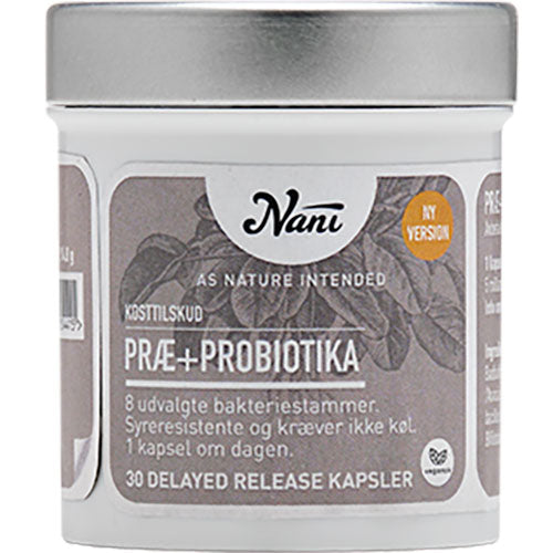 Nani Præ+Probiotika | 30 kapsler fra Nani på Mecindo.dk